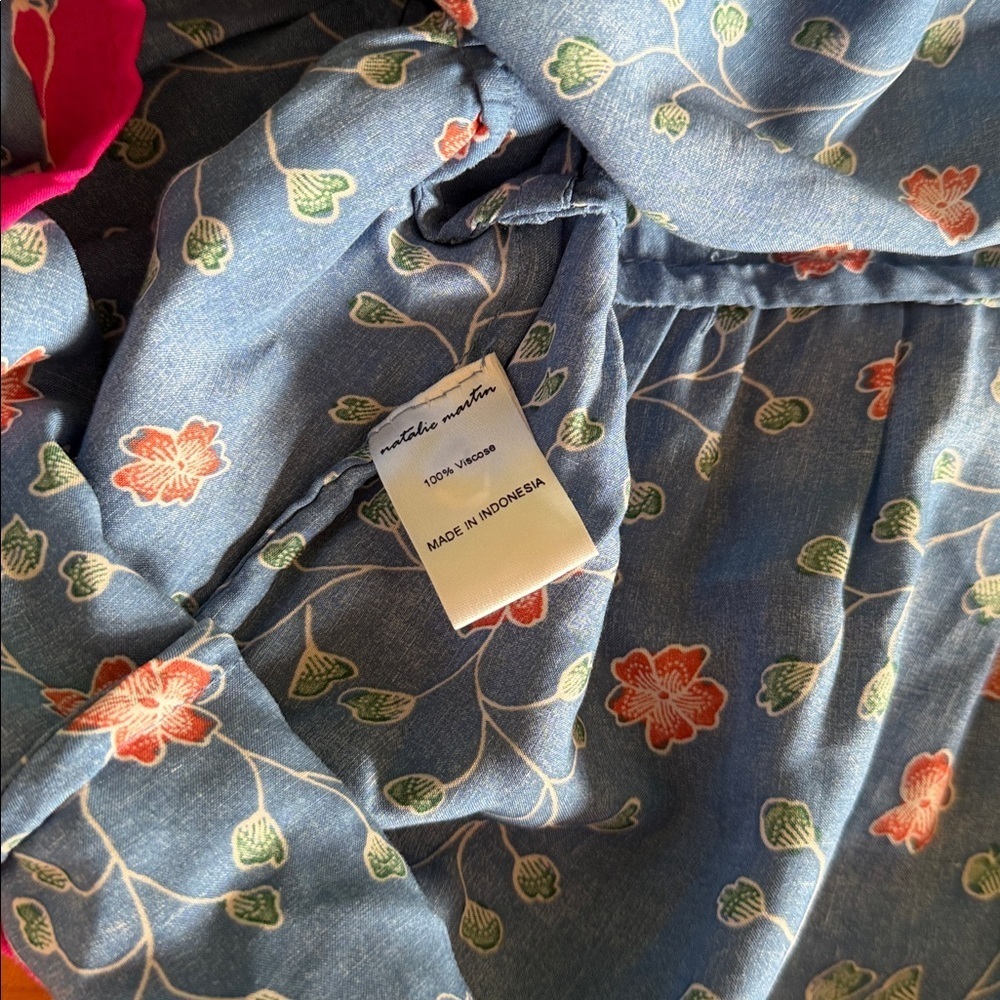 New Natalie Martin Stevie Dress size Small blue floral print - Picture 8 of 8
